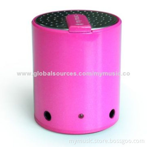 Portable Mini Speaker with Patent and Rechargeable Battery, Made of ABS Case Material